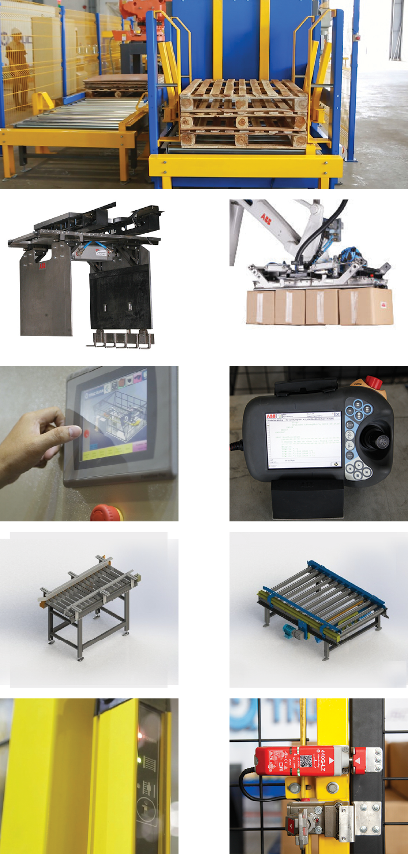 Hệ thống xếp thùng lên pallet bằng Robot